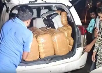 इनोवा कार से 30 लाख का गांजा जब्त, तीन तस्कर गिरफ्तार