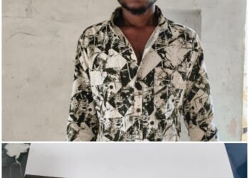 धारदार चाकू के साथ आरोपी संदीप जांगड़े गिरफ्‌तार