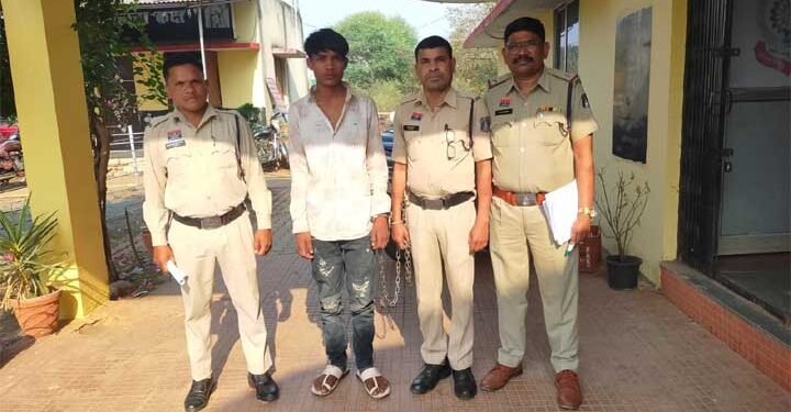 चोरी के प्रकरण में थाना माना से फरार आरोपी विजय जांगड़े गिरफ्तार