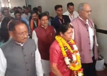 राज्यसभा के लिए भाजपा प्रत्याशी लक्ष्मी वर्मा ने दाखिल किया नामांकन