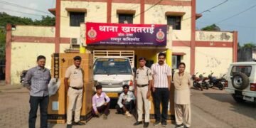 चोरी की शत प्रतिशत 05 वाशिंग मशीन व घटना मे प्रयुक्त वाहन के साथ 02 चोर गिरफ्तार