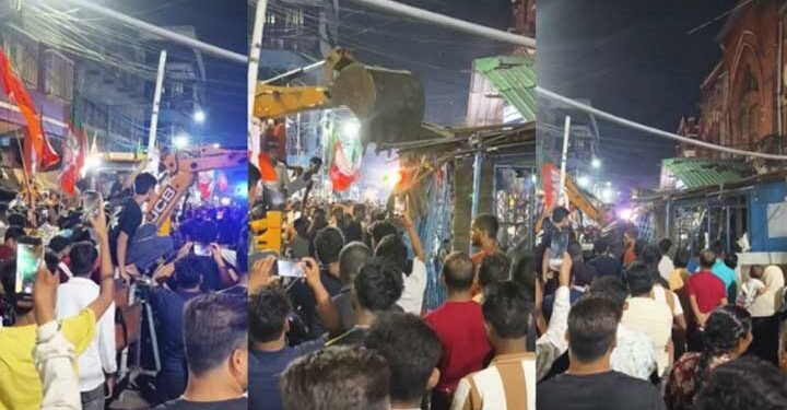 बंगाल में आधी रात बुलडोजर एक्शन, कोलकाता के ऐतिहासिक न्यू मार्केट में TMC दफ्तर ढहाया, भड़कीं महुआ मोइत्रा
