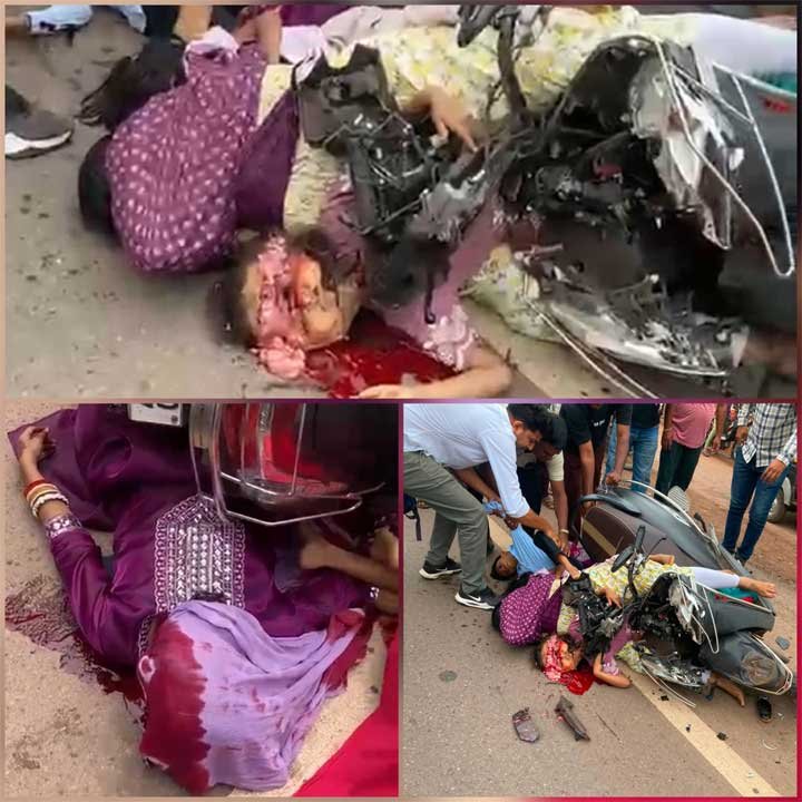 कुम्हारी के पास ट्रैक्टर से टकराई स्कूटी, मृतकों में दो महिलाएं और दो बच्चियां; हादसे की जांच में जुटी पुलिस