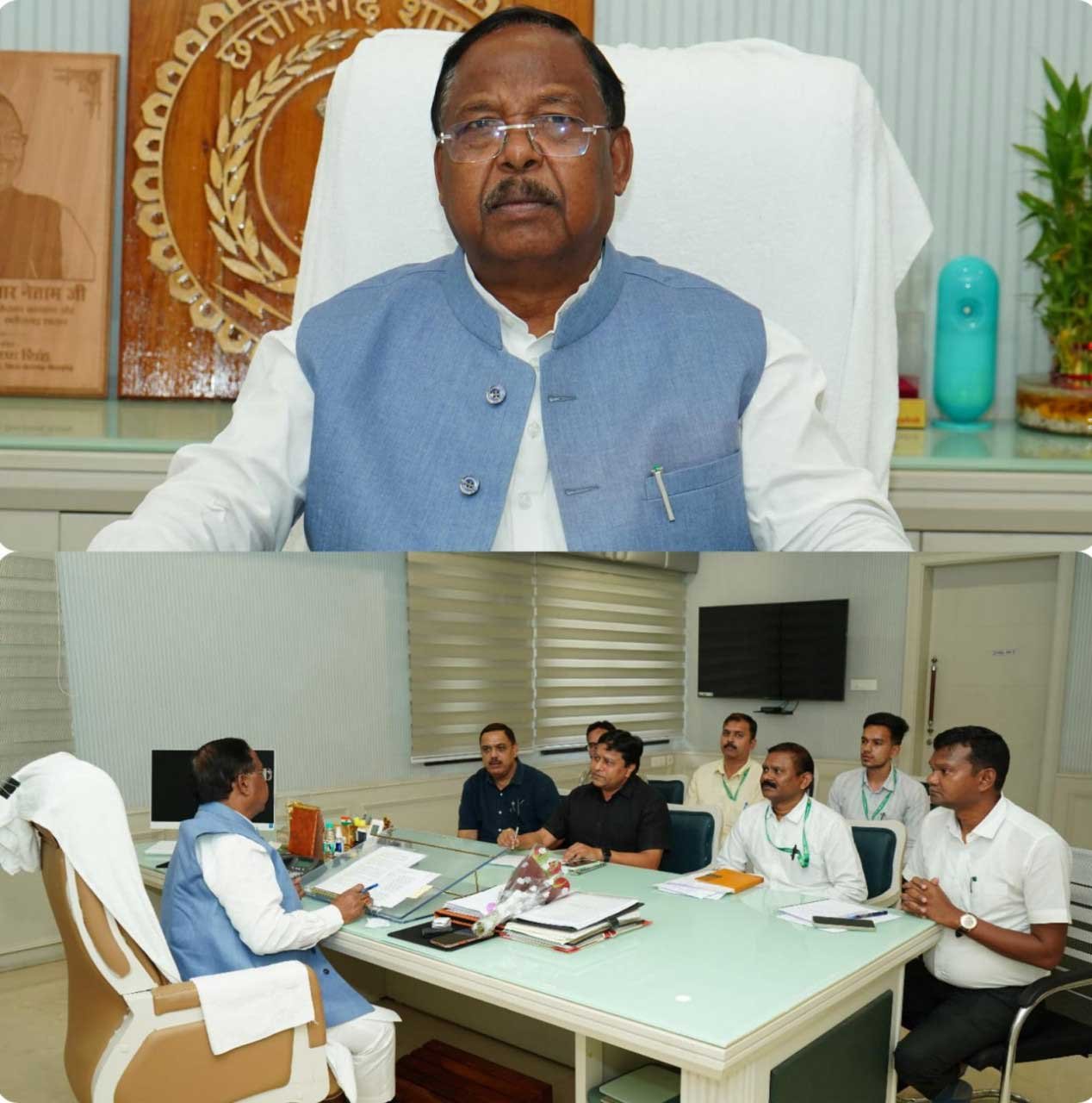  कृषि मंत्री श्री नेताम के सख्त निर्देश – रबी 2025 के अंतर्गत किसानों के लंबित फसल बीमा क्लेम का आगामी तीन कार्य दिवस में होगा भुगतान